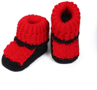 

Babyoodles Booties(Toe to Heel Length - 10 cm Red)