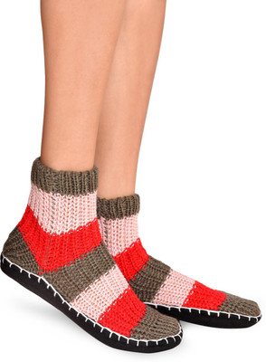 

Senora LBT-4 D.GREY RED Booties(Toe to Heel Length - 24 cm Grey)