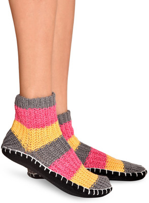 

Senora LBT-4 GREY YELLOW Booties(Toe to Heel Length - 24 cm Grey)