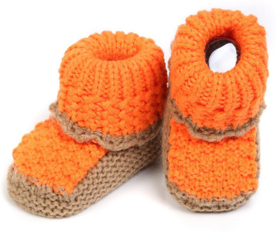 

Babyoodles Booties(Toe to Heel Length - 10 cm Orange)
