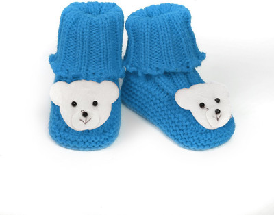Babyoodles Booties(Toe to Heel Length - 10 cm Blue)