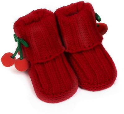 

Babyoodles Booties(Toe to Heel Length - 10 cm Maroon)