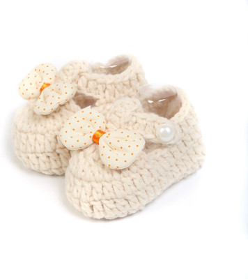 

Babyoodles Booties(Toe to Heel Length - 10 cm White)