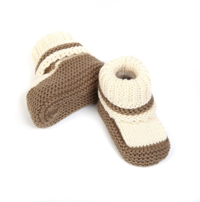 

Babyoodles Booties(Toe to Heel Length - 10 cm Cream)