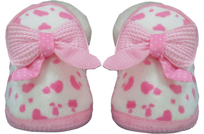 

Neska Moda Bow 6 To 18 Month Baby Booties(Toe to Heel Length - 12 cm Pink)