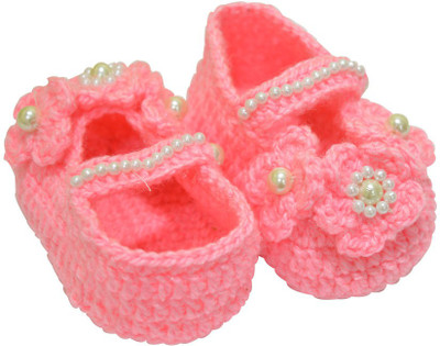 

Graykart Pink booties,infant shoes, pre Walker Booties(Toe to Heel Length - 10 cm Pink)