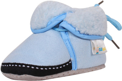 

Ole Baby Ice Age Solid Soft Furry Organic Toons 3-12 Months Booties(Toe to Heel Length - 12 cm Blue)