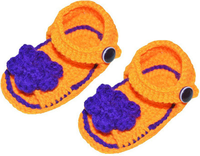 

MFJ PurpleFlower Booties(Toe to Heel Length - 13 cm Orange, Purple)
