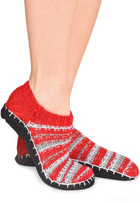 

Senora LBT-3 RED GREY Booties(Toe to Heel Length - 24 cm Red)