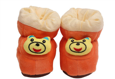

Sir Michele "Sir Michele Orange super soft plush Baby Shoes/booties for winter season " Booties(Toe to Heel Length - 10 cm Orange)
