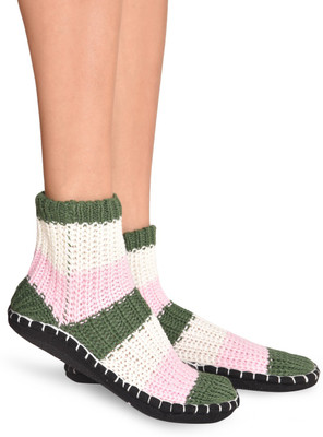 

Senora LBT-4 D.GREEN PINK Booties(Toe to Heel Length - 24 cm Green)