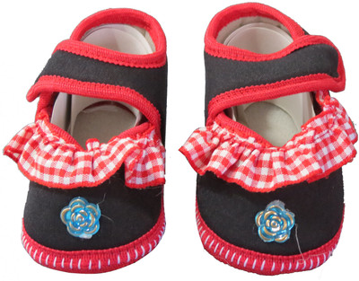 

Neska Moda Barbie 6 To 18 Month Baby Booties(Toe to Heel Length - 12 cm Black)
