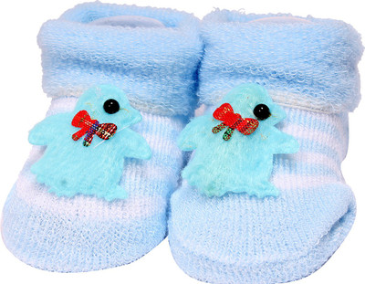 Babeezworld Booties(Toe to Heel Length - 7 cm Blue)