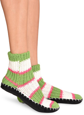 

Senora LBT-4 GREEN WHITE Booties(Toe to Heel Length - 24 cm Green)