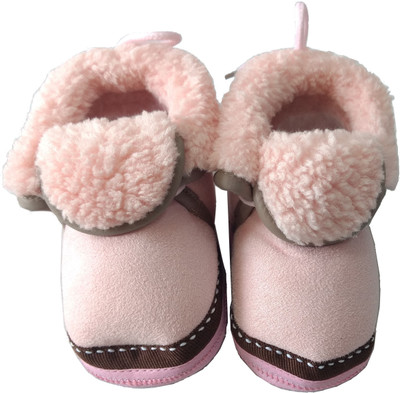 

MEBEAR Multicolor Booties(Toe to Heel Length - 12 cm Pink + coffee)