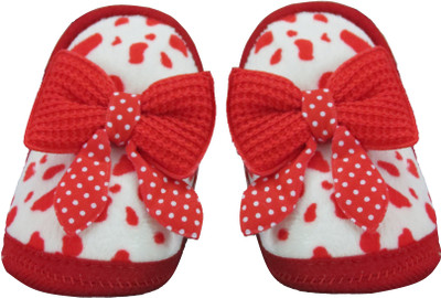 

Neska Moda Bow 6 To 18 Month Baby Booties(Toe to Heel Length - 12 cm Red)