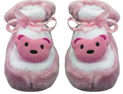 

Neska Moda Teddy 0 To 12 Month Baby Booties(Toe to Heel Length - 10 cm Pink)