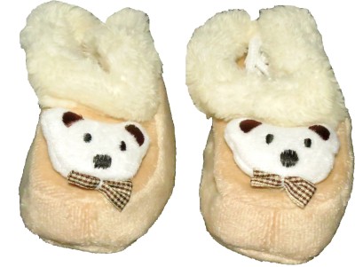 

Neska Moda Teddy 0 To 12 Month Baby Booties(Toe to Heel Length - 10 cm Beige)