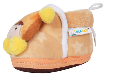 

Ole Baby Cute Noddy Plush Soft Furry Organic 3d Toons 3-12 Months Booties(Toe to Heel Length - 12 cm Yellow)