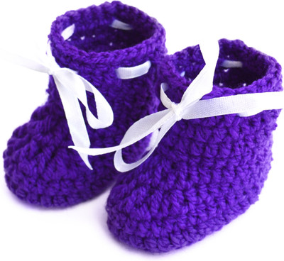 

Love Crochet Art Booties(Toe to Heel Length - 10 cm Blue)
