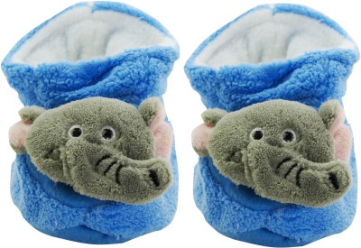 

Neska Moda Elephant 6 To 24 Month Baby Booties(Toe to Heel Length - 12 cm Blue)