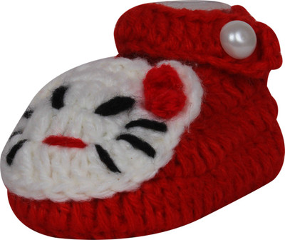 

Ole Baby Booties(Toe to Heel Length - 10 cm Red)