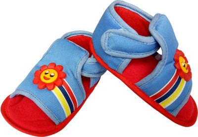 

Littly Designer Baby Boys & Girls Soft base Booties(Toe to Heel Length - 11 cm Sky Blue)