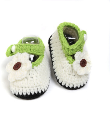 

Babyoodles Booties(Toe to Heel Length - 10 cm White)