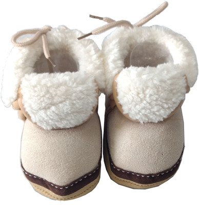 

MEBEAR Multicolor Booties(Toe to Heel Length - 12 cm Baige + Cofee)