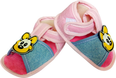 

Littly Cartoon Baby Boys & Girls Soft base Booties(Toe to Heel Length - 10 cm Pink)
