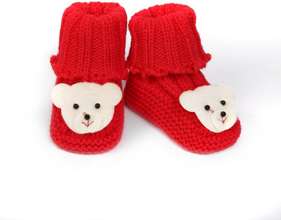 

Babyoodles Booties(Toe to Heel Length - 10 cm Red)