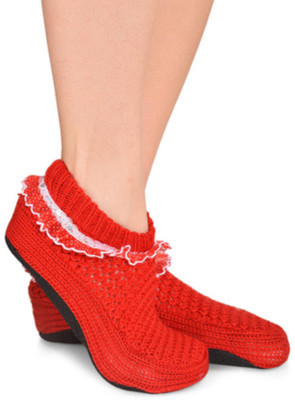 

Senora BTN-1 RED Booties(Toe to Heel Length - 24 cm Red)