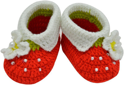 

Graykart Booties(Toe to Heel Length - 11 cm Red, White)