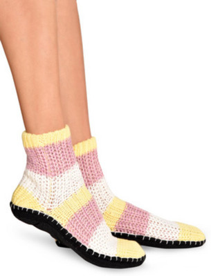 

Senora LBT-4 YELLOW PINK Booties(Toe to Heel Length - 24 cm Yellow)