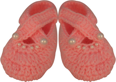 

Graykart Baby wool shoes / Pre walker Booties(Toe to Heel Length - 9 cm Pink)