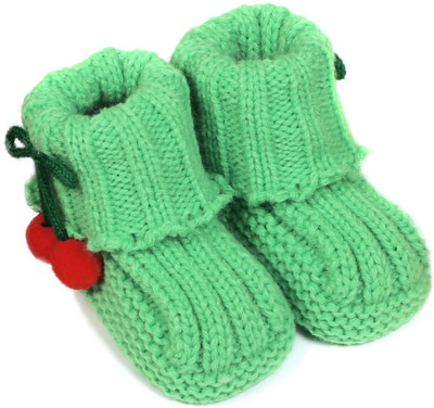 

Babyoodles Booties(Toe to Heel Length - 10 cm Green)