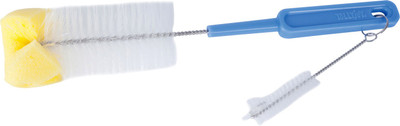 

Tollyjoy Sponge Tip Nylon Bottle Brush(White, Blue), Blue;white