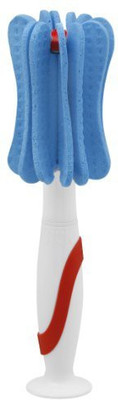 

Nuk No-Scratch Micro-Fiber Bottle Brush With Ergonomic Handle(Blue, Red)