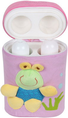 

Ole Baby 3D Pop Out Plush Soft Toy Assorted Double Portable Infant Feeding Milk Food Bottle Thermal Warmer Bag Storage Holder (Upto 250ml each)(Purple, Pink