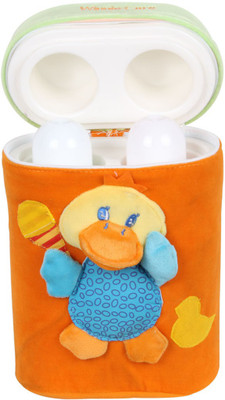 

Ole Baby 3D Pop Out Plush Soft Toy Assorted Double Portable Infant Feeding Milk Food Bottle Thermal Warmer Bag Storage Holder (Upto 250ml each)(Orange