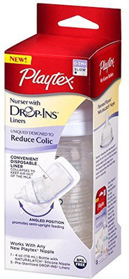 

Playtex Drop-Ins System Premium Nurser with Slow Flow Nipples Slow Flow Nipple(Pack of 1 Nipple)