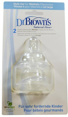 

Dr. Brown's Natural Flow Teats Level Nipple(Pack of 2 Nipples)