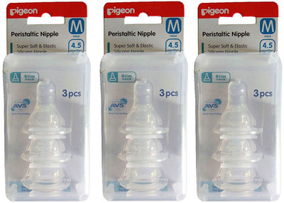 

Pigeon Peristaltic Medium Size nipple (Pack Of 3) Medium Flow Nipple(Pack of 3 Nipples)
