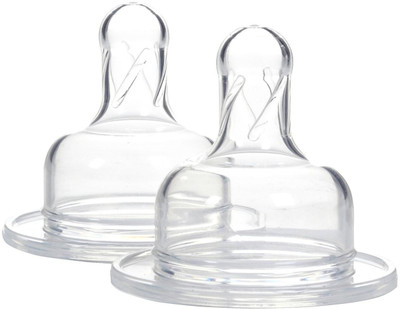 

Dr. Brown's Wide Neck Silicone Medium Flow Nipple(Pack of 2 Nipples)