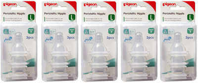 

Pigeon Peristaltic Large Size nipple (Pack Of 5) Fast Flow Nipple(Pack of 5 Nipples)