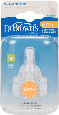 

Dr. Brown's Standard Level 3 Medium Flow Nipple(Pack of 2 Nipples)