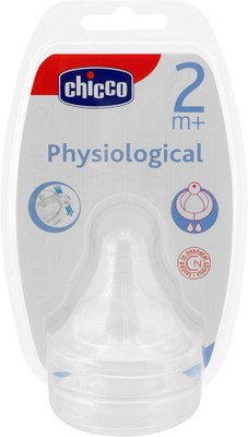 

Chicco Physiological Teat Silicon 2 Hole Medium Flow - 2 Pcs Medium Flow Nipple(Pack of 2 Nipples)