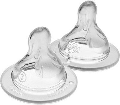 Mam Nipples Fast Flow 4 plus Months Fast Flow Nipple(Pack of 2 Nipples)