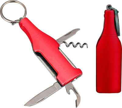 

Shadowfax KEYCHAIN Metal Wine Bottle Shape Keychain with 5 Tools Bottle Opener(Pack of 1)