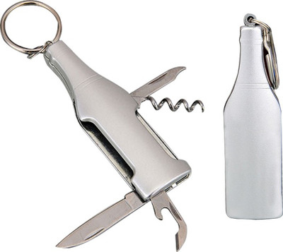 

Shadowfax KEYCHAIN Metal Wine Bottle Shape Keychain with 5 Tools Bottle Opener(Pack of 1)